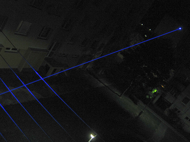 2W laser, Focused (300 m)