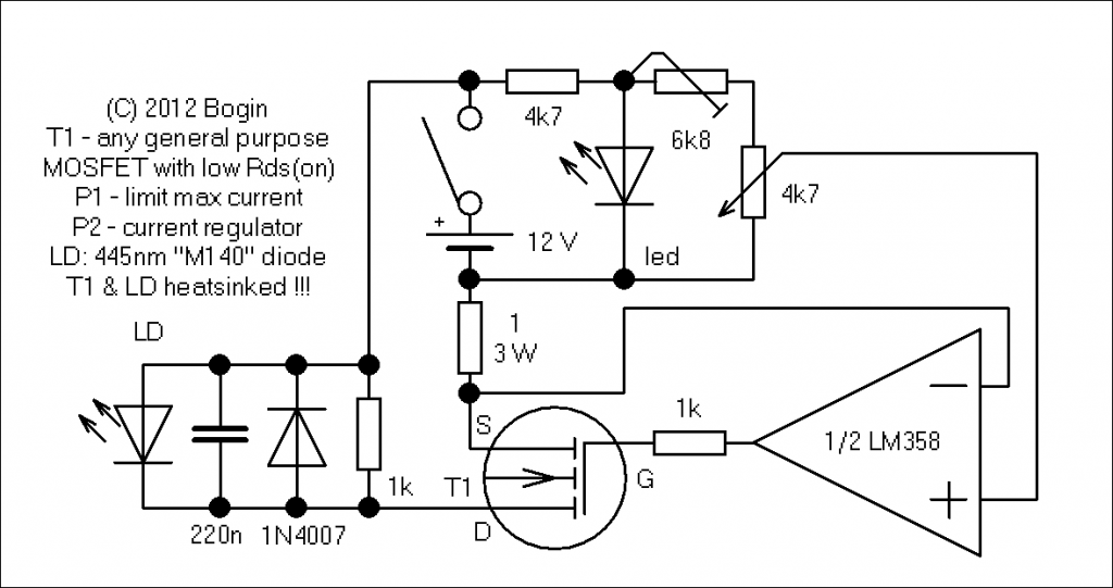 2W laser driver schematic
