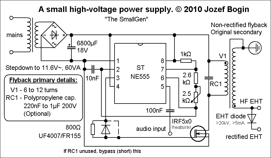 Flyback driver 2 NE555 quasi resonant BOGIN JR